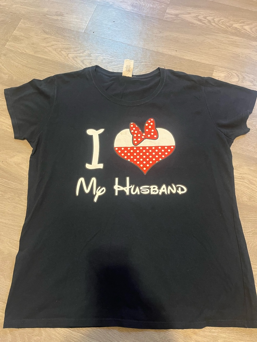 Black Graphic Tee - 'I Heart My Husband'